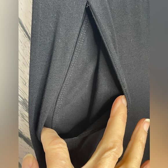 Eileen Fisher Black Viscose Blend Pull On Pants size PM - Picture 4 of 6